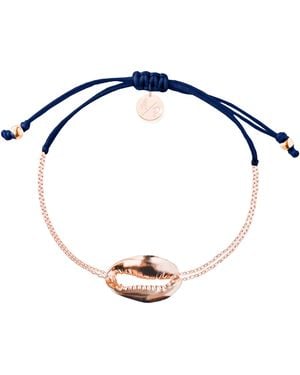 Adriana Pappas Designs Mini Metal Shell Chain Bracelet - Blue