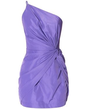 AGGI by HALEWSKI Alisson Opulence Taffeta Mini Cocktail Dress - Purple