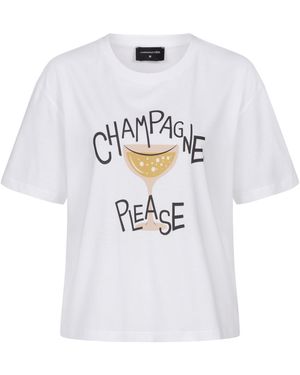Marianna Déri Champagne Please T-Shirt - White