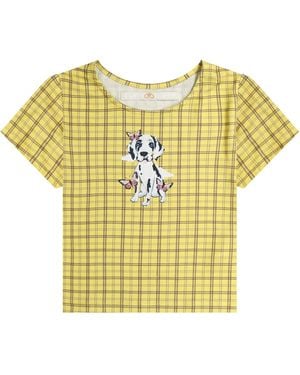 Cloud Haven Plaid Sweet Dane Tee - Yellow