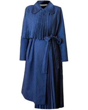 Absurde Pleated Trench Matisse - Blue