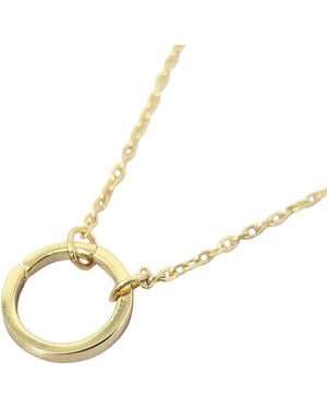 Harfi Plated Necklace With Openable Spring Clasp - Metallic