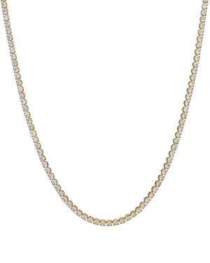 Crystals and Co Tennis Necklace - Metallic