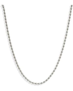 Kate Koel Sterling Oval Bead Chain Necklace - Metallic
