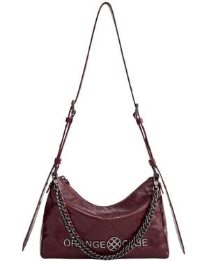 Orange Cube Metropolitan Shoulder Bag - Purple