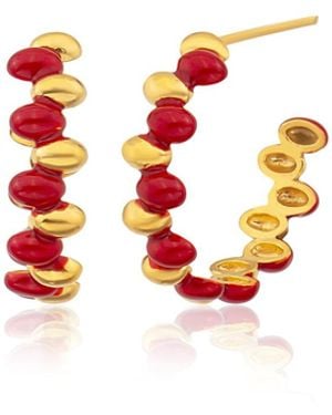 Milou Jewelry Grace Hoop Earrings - White