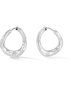Dower & Hall Entwined Twist Huggie Hoops - Metallic