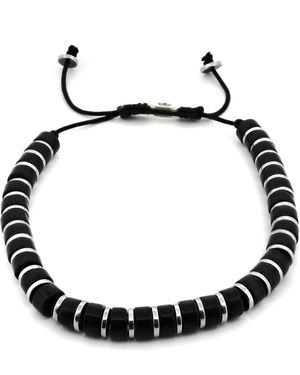 Ebru Jewelry Onyx Stone Beaded Adjustable Bracelet - Multicolour