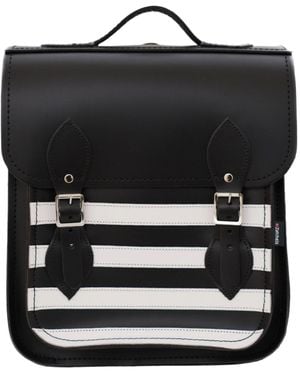 Zatchels Handmade Leather City Backpack - Black