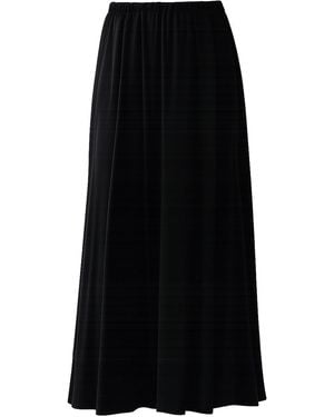 Exquise Sheer Viscose Maxi Skirt – - Black