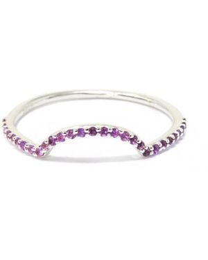 NASI SILVER Ora Half Eternity Ring- Amethyst - Pink