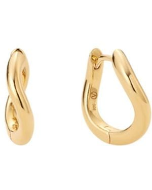 Vanhi Nori Twisted Hoop Earrings - Metallic
