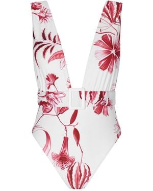 Aguaclara Rouge Deep V One Piece - Red