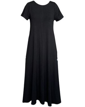 Frock Tales Willow Midaxi Dress With Short Sleeves - Black