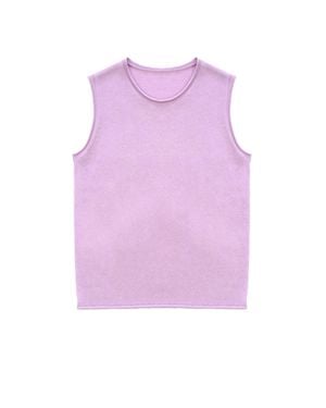 Zenzee Cashmere Classic Tank - Purple