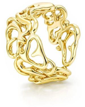 Unaloe Intertwined Hearts Ring - Metallic