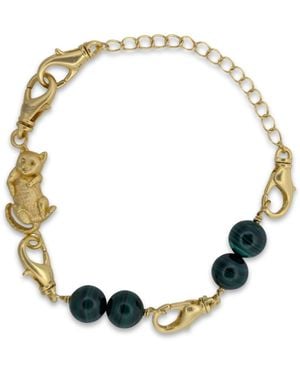 Frenvyrn Cat Convertible Malachite Bracelet Bag Charm Small - Blue