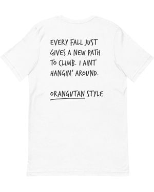 Anchor and Crew Think Ocean Orangutan Aspirations Cotton Embroidered T-Shirt - White