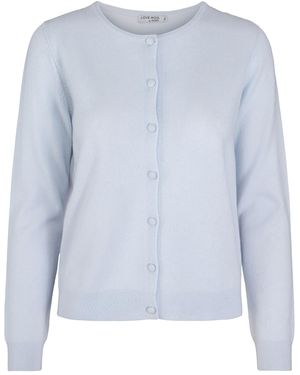 tirillm Emilie Basic Cashmere Cardigan, Pale - Blue