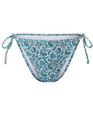 Aqva Swimwear Print Tortuga Bikini Bottom - Blue