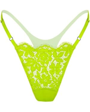 MONIQUE MORIN LINGERIE Frisson Micro-G Thong Acid - Yellow