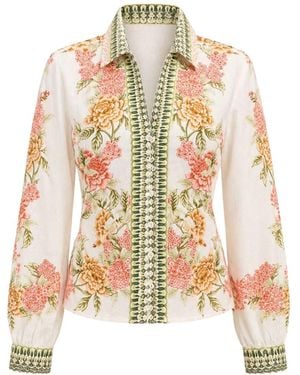 Raishma Neutrals Amani Cream Shirt - Metallic
