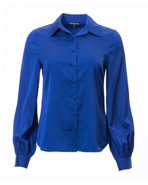 Carloslines Button Down Long Sleeve Shirt - Blue