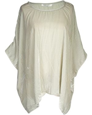 Jennafer Grace Sage Silk Velvet Scarf Top - Natural