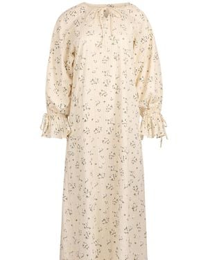 Lou&Up (Formerly Loup Clothing) Cream Floral Linear Cotton Maxi - Natural