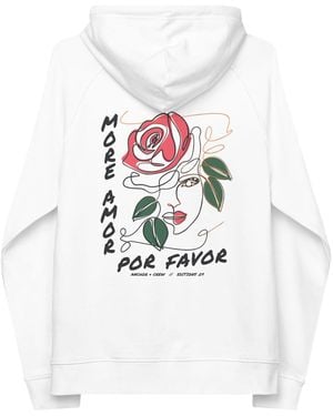 Anchor and Crew Nine More Amor Por Favour Editions Organic Cotton Hoodie - White