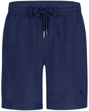 Maison Tangerine Deep Linen Shorts For - Blue