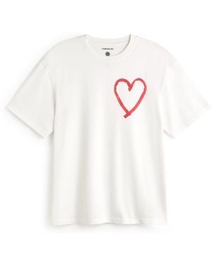 Thinking Mu Heart Tape Aaron T-Shirt - White