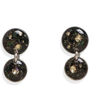 Kate Koel Galaxy Double Circle Stud Earrings - Black