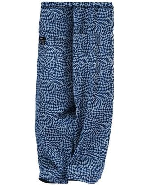 Story Wear Cocoon Trousers With Plaid Print - Blue