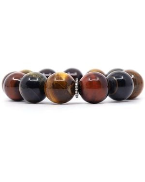 Shar Oke Tiger's Eye Beaded Bracelet - Brown
