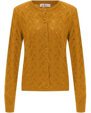 Peraluna Alisa Openwork Cardigan - Yellow