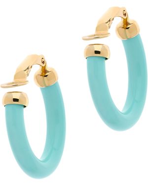 Emma Holland Jewellery Resin Hoop Clip Earrings - Blue