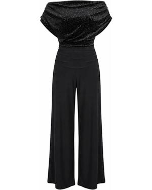 Atom Label Carbon Jumpsuit - Black