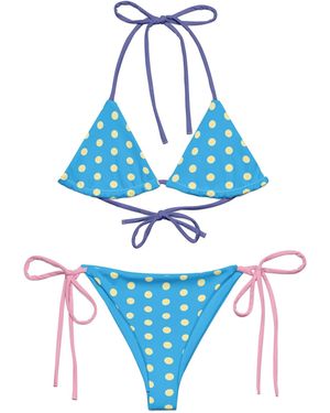 Formula S7 Bubble Pop Recycled String Bikini - Blue