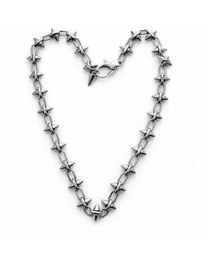 Jagged Halo Jewelry Barbie Chain Necklace - Metallic