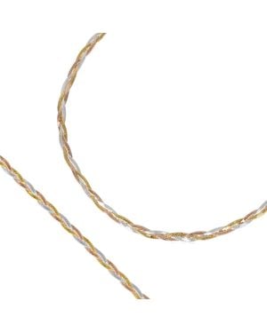 Spero London Rose Rose & Spiral Sterling Flat Necklace & Bracelet Set - White