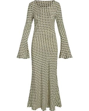 J. Marie Riviera Long Sleeve Maxi Dress - Green