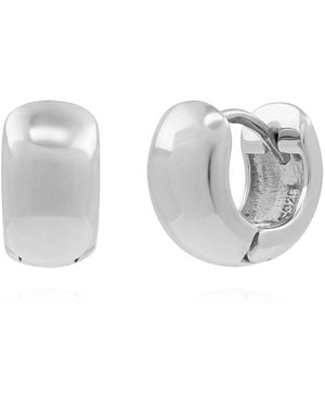 Cote Cache Mini Bold Huggie Hoop Earrings - White