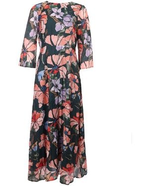 Traffic People Slow Motion Floral Millie Maxi Dress - Blue