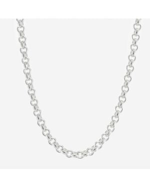 7879 Baby Round Belcher Chain Necklace - Metallic