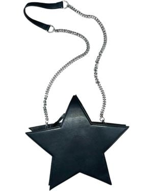Any Old Iron Leather Star Bag With Chain - White