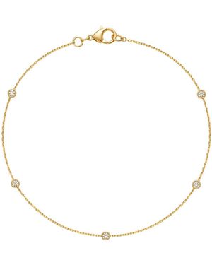 Lily Flo Jewellery Five Diamond Station Bracelet - Metallic