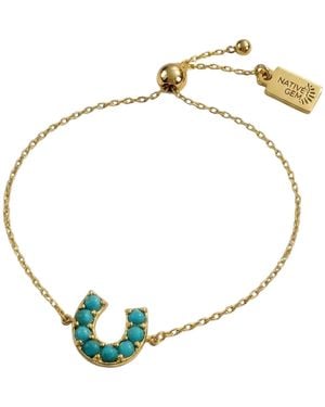 Native Gem Lucky Horseshoe Bracelet - Metallic