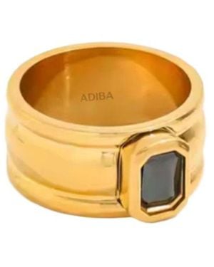 ADIBA Coal Plated Stainless Steel Chunky Ring - Orange