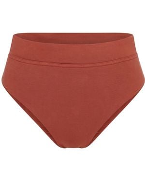 Solpardus Thea Terracotta Bamboo Bikini Bottoms - Red